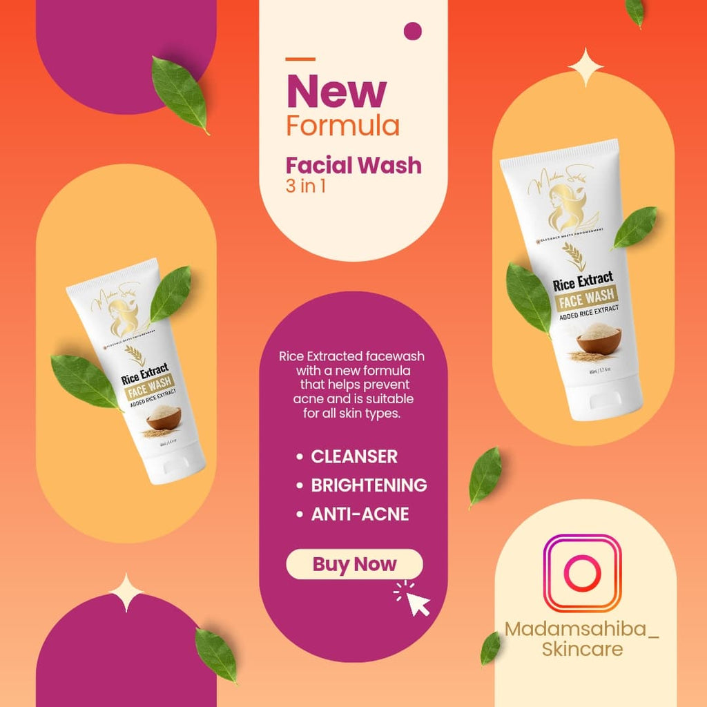 Rice Extracted Face Wash (100ml)